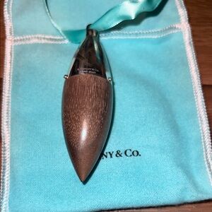 Tiffany & Co. Silver and Brown Men's Pendant